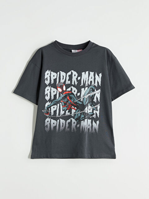 LCW Kids Bisiklet Yaka Spider-Man Baskılı Erkek Çocuk Tişört - S5MD76Z4-VFB