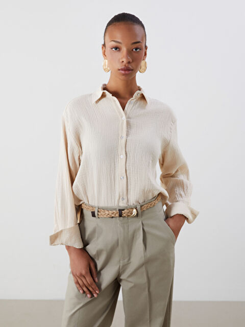 LCW Vision Dokulu Kadın Gömlek - S5MD89Z8-R9J