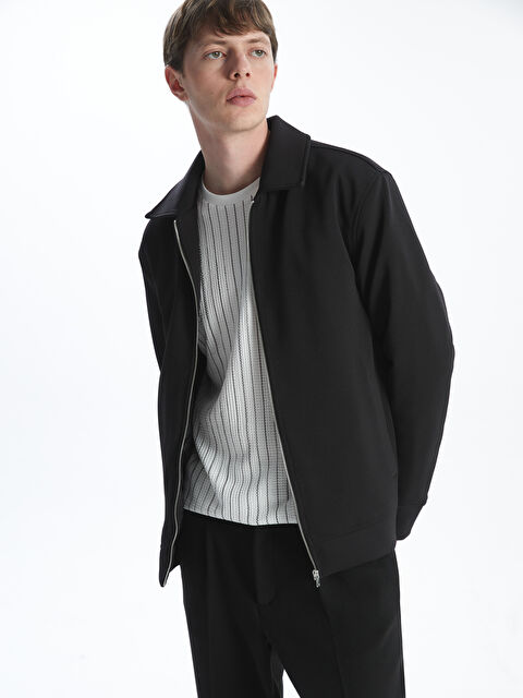 LCW Vision Polo Yaka Erkek Fermuarlı Sweatshirt - S5ME41Z8-CVL