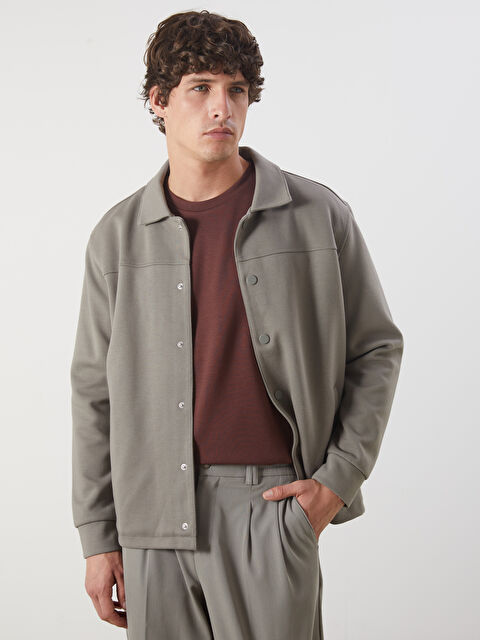 LCW Vision Rahat Kalıp Gömlek Yaka Erkek Mont - S5ME42Z8-GCS