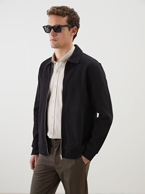 LCW Vision Polo Yaka Uzun Kollu Erkek Fermuarlı Sweatshirt - S5MF27Z8-CVL