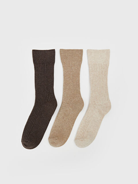 LCW DREAM Kadın Düz Soket Çorap 3'lü - S5MF32Z8-PRY