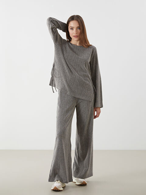 LCW Comfort Beli Lastikli Dokulu Kadın Pantolon - S5MG19Z8-D3A