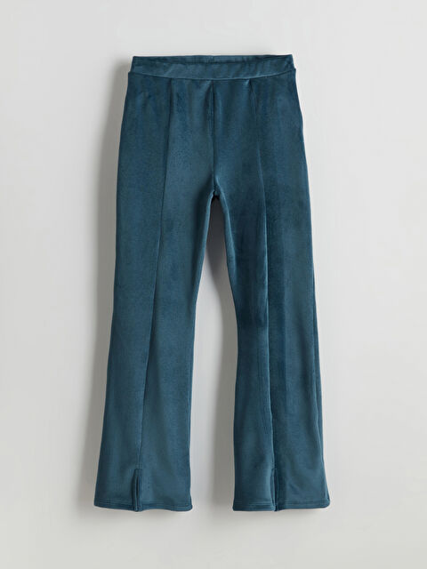 LCW Kids Beli Lastikli Kadife İspanyol Paça Kız Çocuk Tayt - S5MG26Z4-ZDP