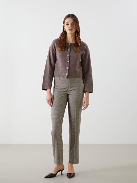 LCW Vision Dar Fit Desenli Havuç Kesim Kadın Pantolon - S5MG30Z8-LLL