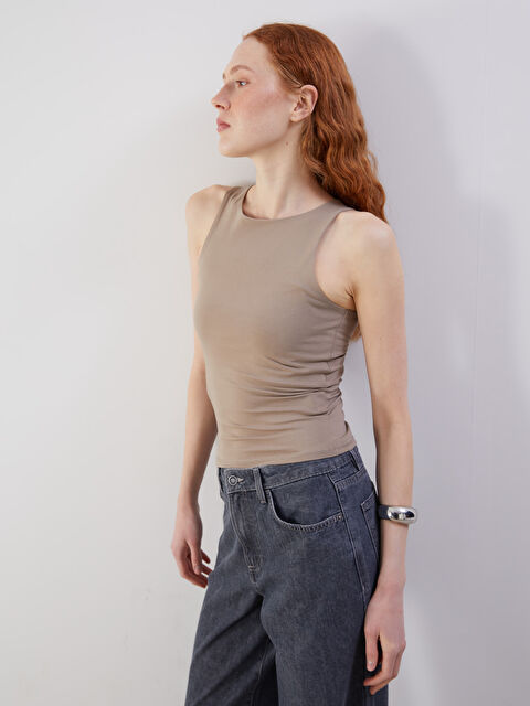 LCW Vision Bisiklet Yaka Kadın Atlet - S5MG54Z8-GRC