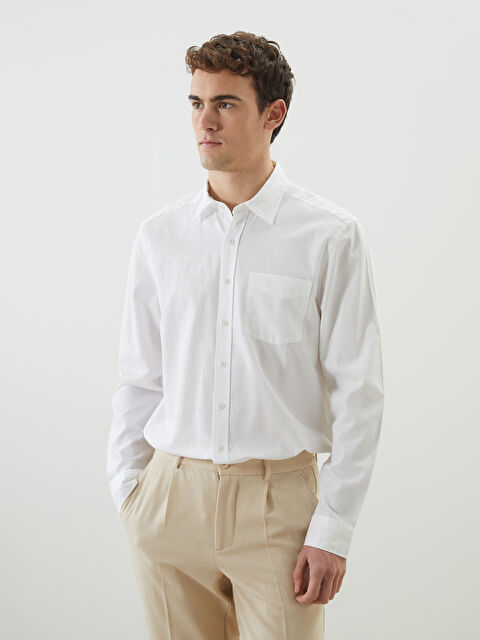 SOUTHBLUE Regular Fit Uzun Kollu Gabardin Erkek Gömlek - S5MH44Z8-R9J