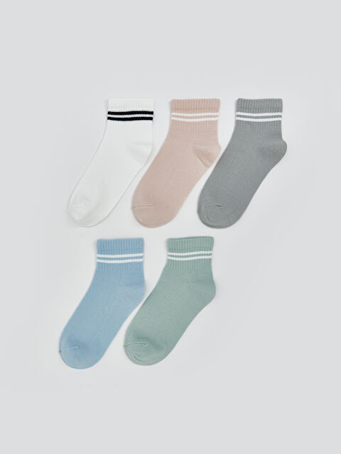 LCW DREAM Çizgili Kadın Soket Çorap 5'li - S5MH54Z8-FDU