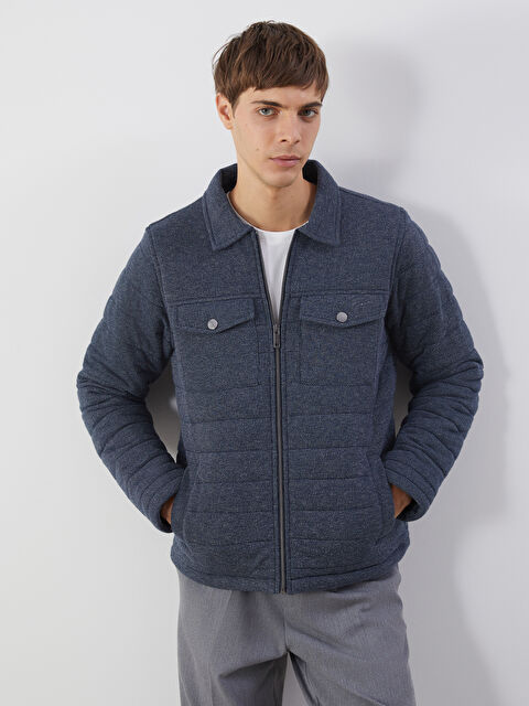 LCW Vision Slim Fit Gömlek Yaka Erkek Mont - S5MH69Z8-RFG