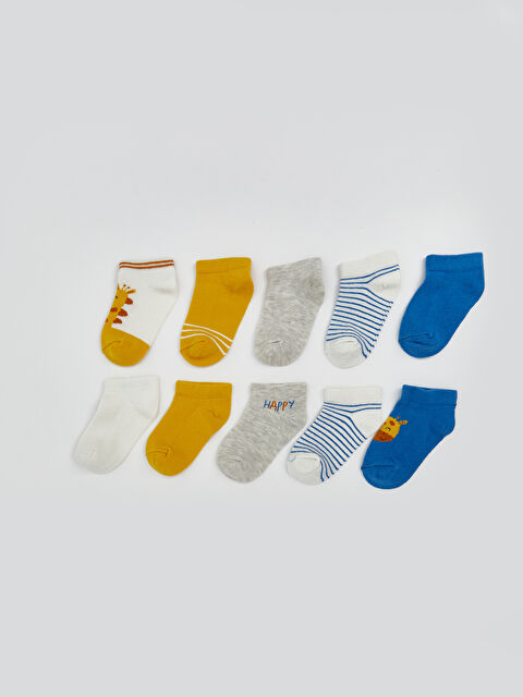 LCW ECO Baskılı Erkek Bebek Patik Çorap 10'lu - S5MH82Z1-FDU