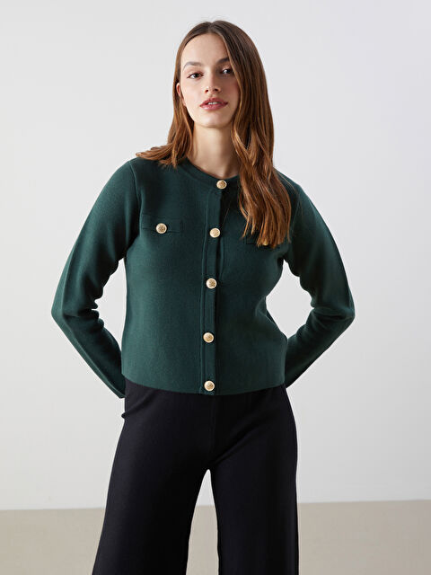 LCW Vision Bisiklet Yaka Kadın Triko Hırka - S5MH87Z8-D5V