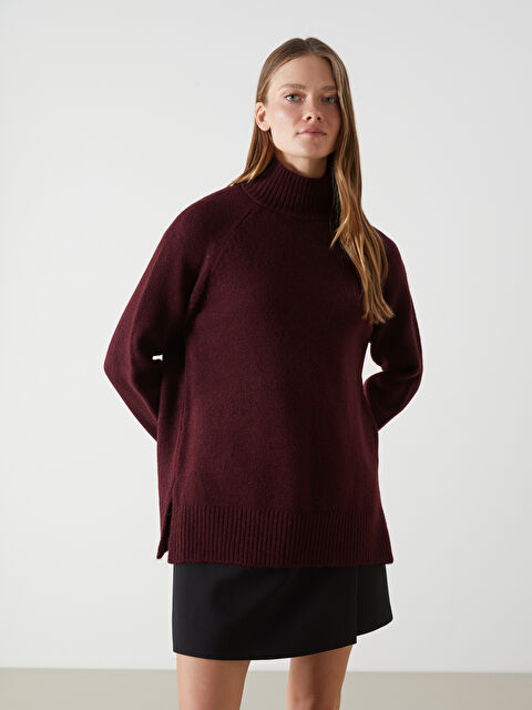 LCW Vision Yarım Balıkçı Yaka Kadın Triko Kazak - S5MH88Z8-DCL