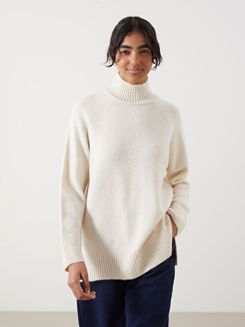 LCW Vision Yarım Balıkçı Yaka Kadın Triko Kazak - S5MH88Z8-R9J