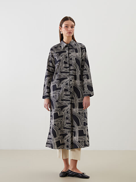 LCW Modest Desenli Kadın Gömlek Tunik - S5MI10Z8-LQJ