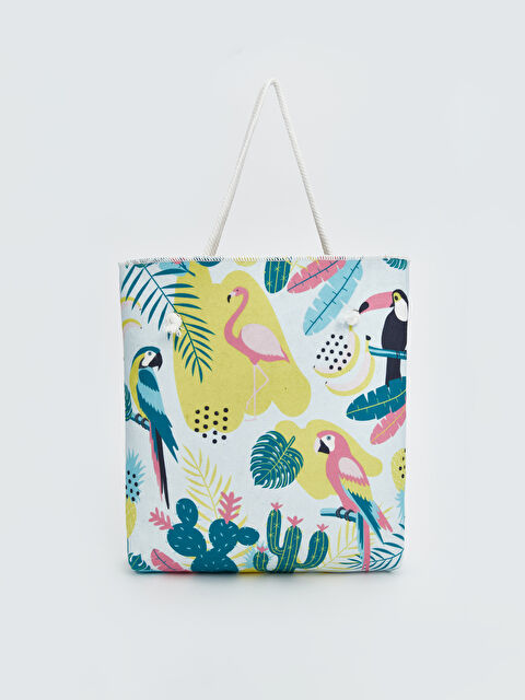 LCW ECO Hayvan Baskılı Kadın Plaj Çantası - S5MI32Z8-F9C