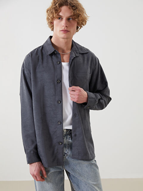 XSIDE Rahat Kalıp Uzun Kollu Erkek Gömlek - S5MI57Z8-D6B