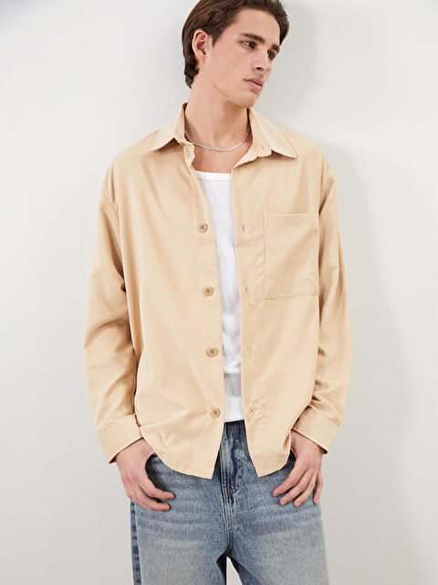 XSIDE Rahat Kalıp Uzun Kollu Erkek Gömlek - S5MI57Z8-DEE