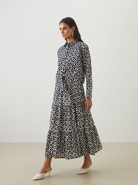 LCW Modest Beli Lastikli Desenli Katkat Etek - S5MI60Z8-LQJ