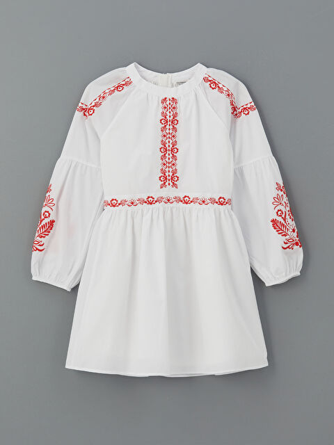 LCW Kids Bisiklet Yaka Çiçekli Kız Çocuk Elbise - S5MJ33Z4-Q6K