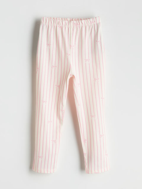 LCW Kids Beli Lastikli Çizgili Kız Çocuk Pijama Alt - S5MJ38Z1-LRB
