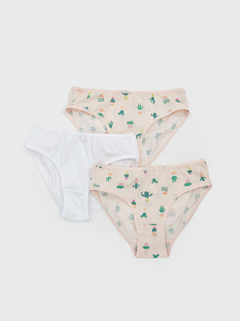 LCW Kids Baskılı Kız Çocuk Külot 3'lü - S5MK14Z4-LT4