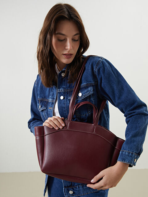 LCW ACCESSORIES Leather-Look Women's Shoulder Bag - S5MK40Z8-JAV