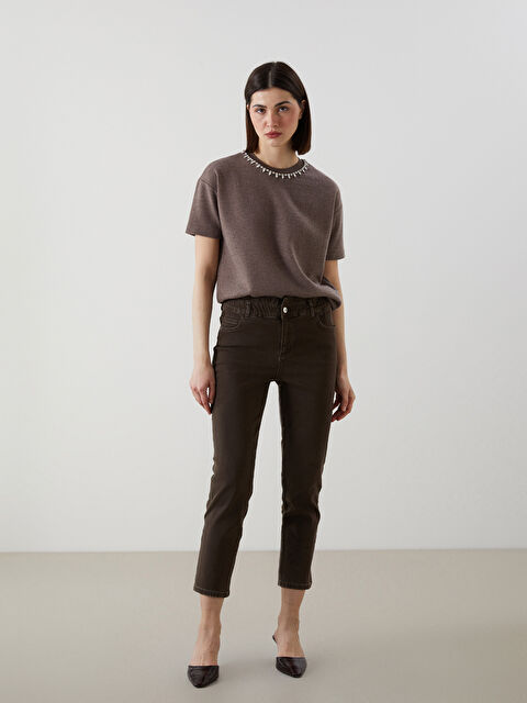 LCWAIKIKI Classic Slim Mom Kadın Jean Pantolon - S5MK52Z8-CT9