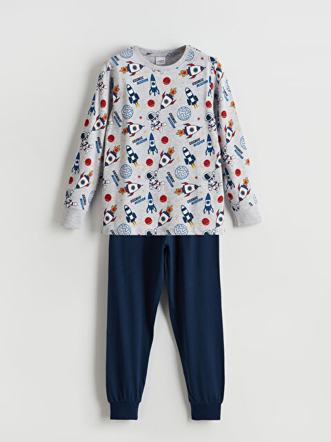 LCW Kids Bisiklet Yaka Erkek Çocuk Pijama Takımı - S5MK57Z4-998