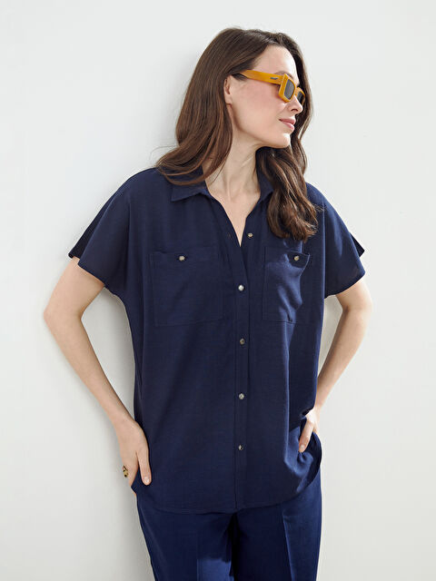 LCW Grace Keten Karışımlı Kadın Gömlek - S5MK69Z8-CTG