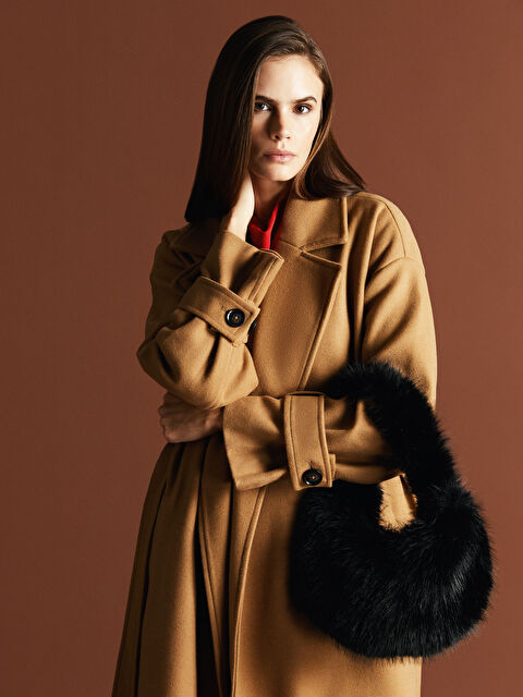 LCW ACCESSORIES Kürklü Kadın Baget Çanta - S5MK71Z8-CVL