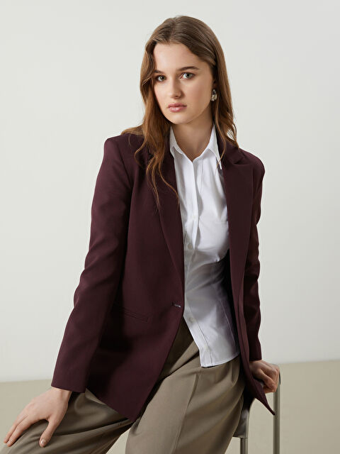 LCWAIKIKI Classic Twill Women's Blazer Jacket - S5ML06Z8-CTM