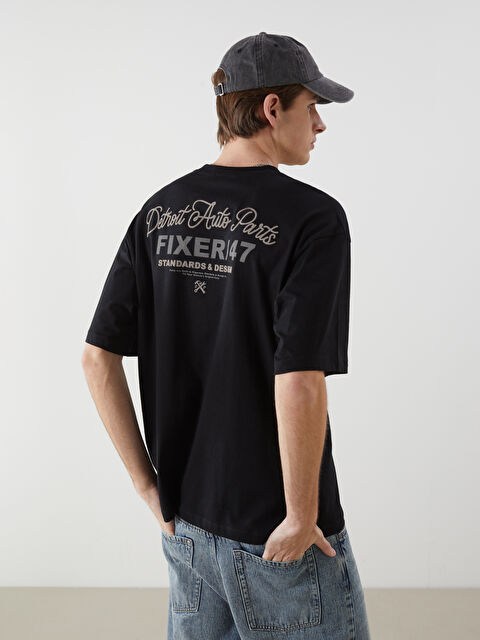 XSIDE Bisiklet Yaka Baskılı Penye Erkek Tişört - S5MM32Z8-CVL