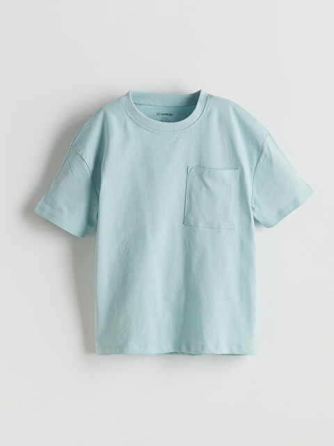 LCW Kids Bisiklet Yaka Basic Erkek Çocuk Tişört - S5MM50Z1-G3L