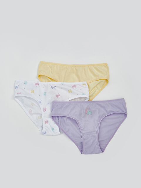 LCW Kids Printed Girl's Panties 3 pcs - S5MM58Z4-LU7