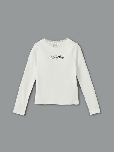 LCW Kids Bisiklet Yaka Kız Çocuk Tişört - S5MN07Z4-R9J