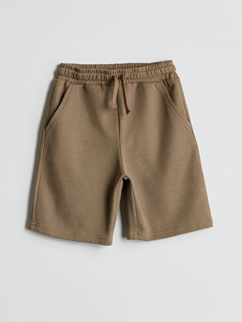 LCW Kids Beli Lastikli Erkek Çocuk Şort - S5MN11Z4-GYP