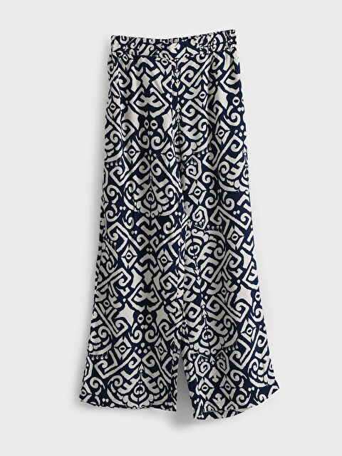 LCWAIKIKI Classic Elasticated Waist Patterned Women's Trousers - S5MN31Z8-LQR