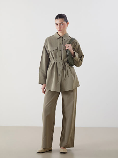 LCW Modest Standart Fit Poplin Kadın Pantolon - S5MO15Z8-CRR