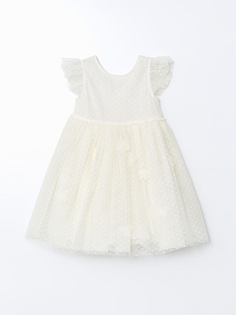 LCW Kids Bisiklet Yaka Kız Çocuk Dantel Elbise - S5MO41Z1-FRC