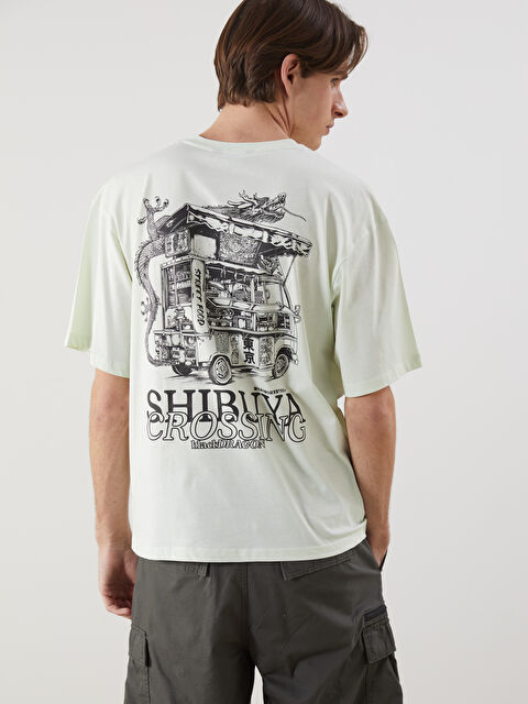 XSIDE Bisiklet Yaka Baskılı Penye Erkek Tişört - S5MO47Z8-FUB