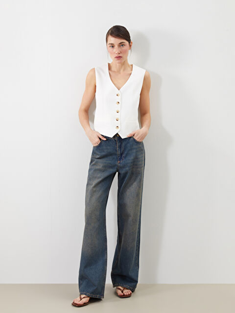 LCW Jeans Baggy Fit Kadın Jean Pantolon - S5MO48Z8-JVU