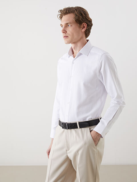 LCW BUSINESS Slim Fit Uzun Kollu Erkek Gömlek - S5MP12Z8-Q6K