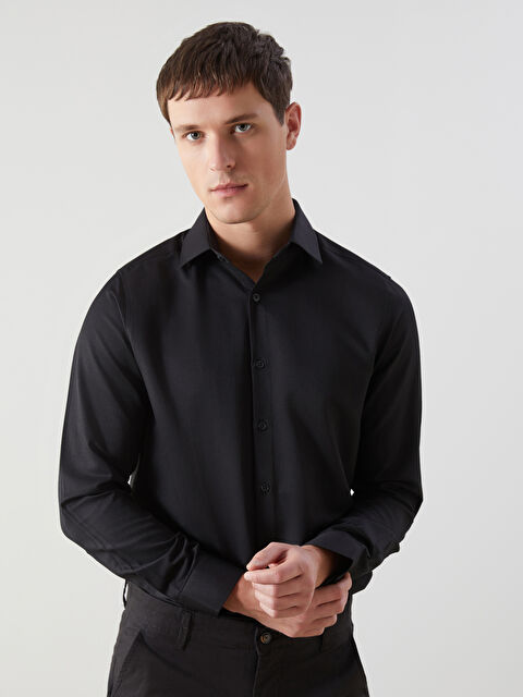 LCW BUSINESS Slim Fit Uzun Kollu Erkek Gömlek - S5MP12Z8-RQL