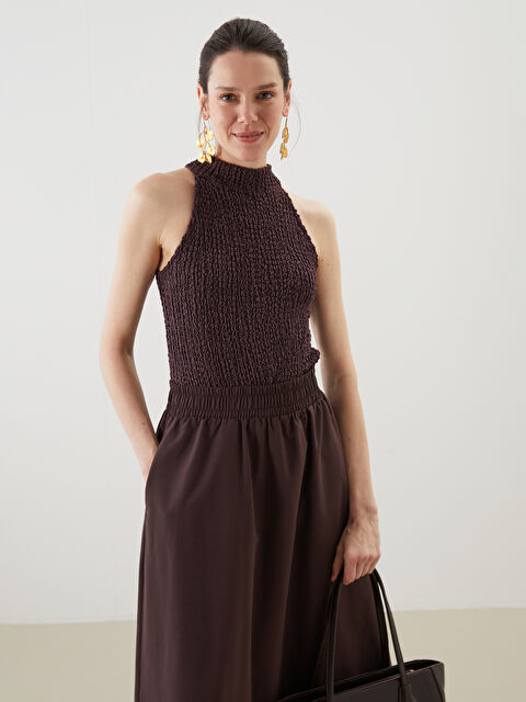 LCWAIKIKI Classic Halter Yaka Dokulu Kadın Bluz - S5MP18Z8-HQT