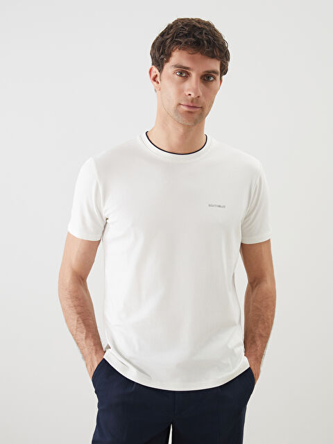 SOUTHBLUE Bisiklet Yaka Baskılı Penye Erkek Tişört - S5MQ08Z8-R9J