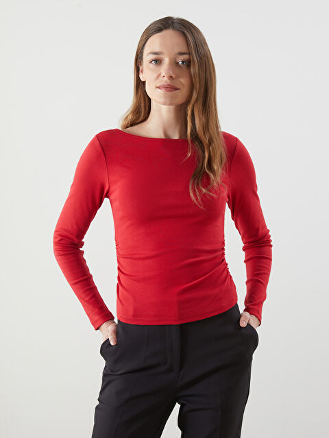 LCWAIKIKI Classic Kayık Yaka Kadın Body - S5MQ40Z8-HJM