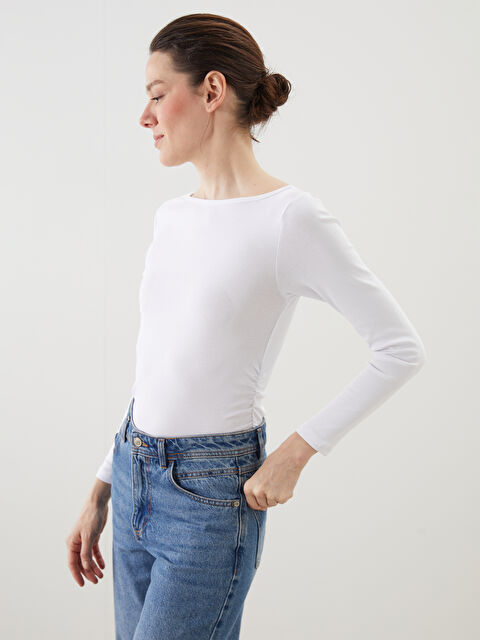 LCWAIKIKI Classic Kayık Yaka Kadın Body - S5MQ40Z8-Q6K