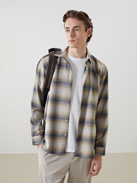 LCW Vision Regular Fit Uzun Kollu Ekose Erkek Oduncu Gömlek - S5MQ41Z8-LQ6