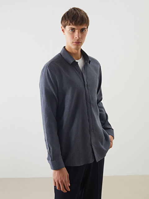 LCW Vision Regular Fit Uzun Kollu Erkek Gömlek - S5MQ44Z8-ZHD