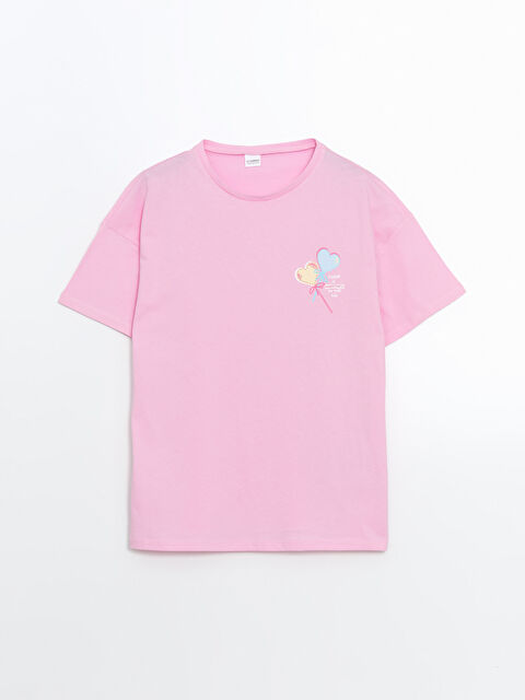 LCW Kids Bisiklet Yaka Kız Çocuk Pijama Üst - S5MQ65Z4-QY7